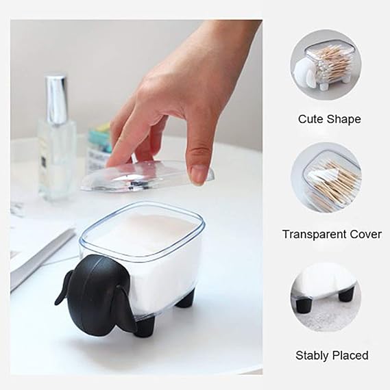 Acrylic Cotton bud Holder Cow Shape