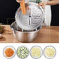 Stainless Steel Premium Quality 4Pcs Drainer Grater Bowl Lid Set