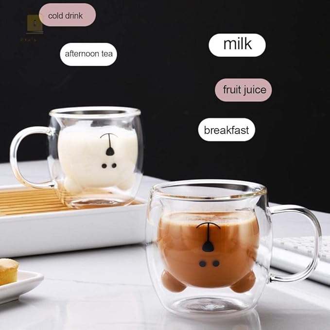 Bear Design Double Wall Mug