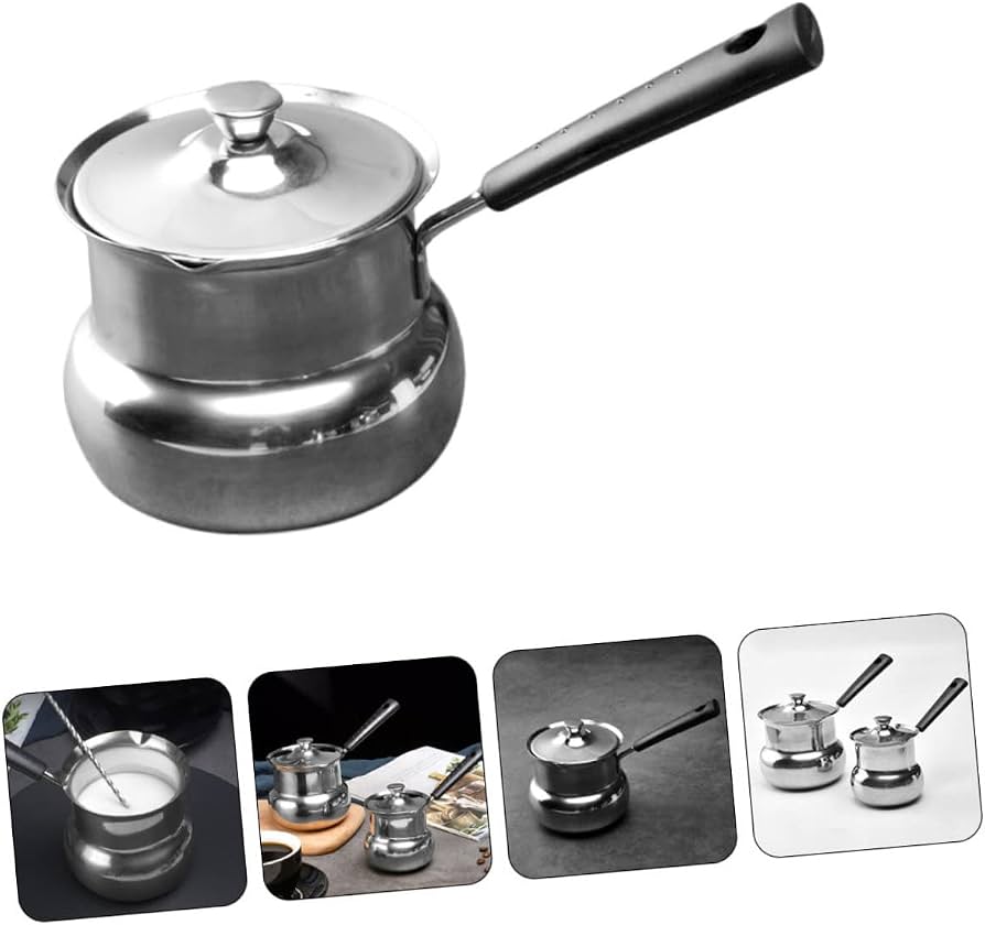 stainless steel milk warming and coffee pots