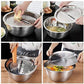 Stainless Steel Premium Quality 4Pcs Drainer Grater Bowl Lid Set