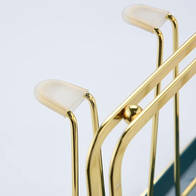 Golden Green Glass Holder