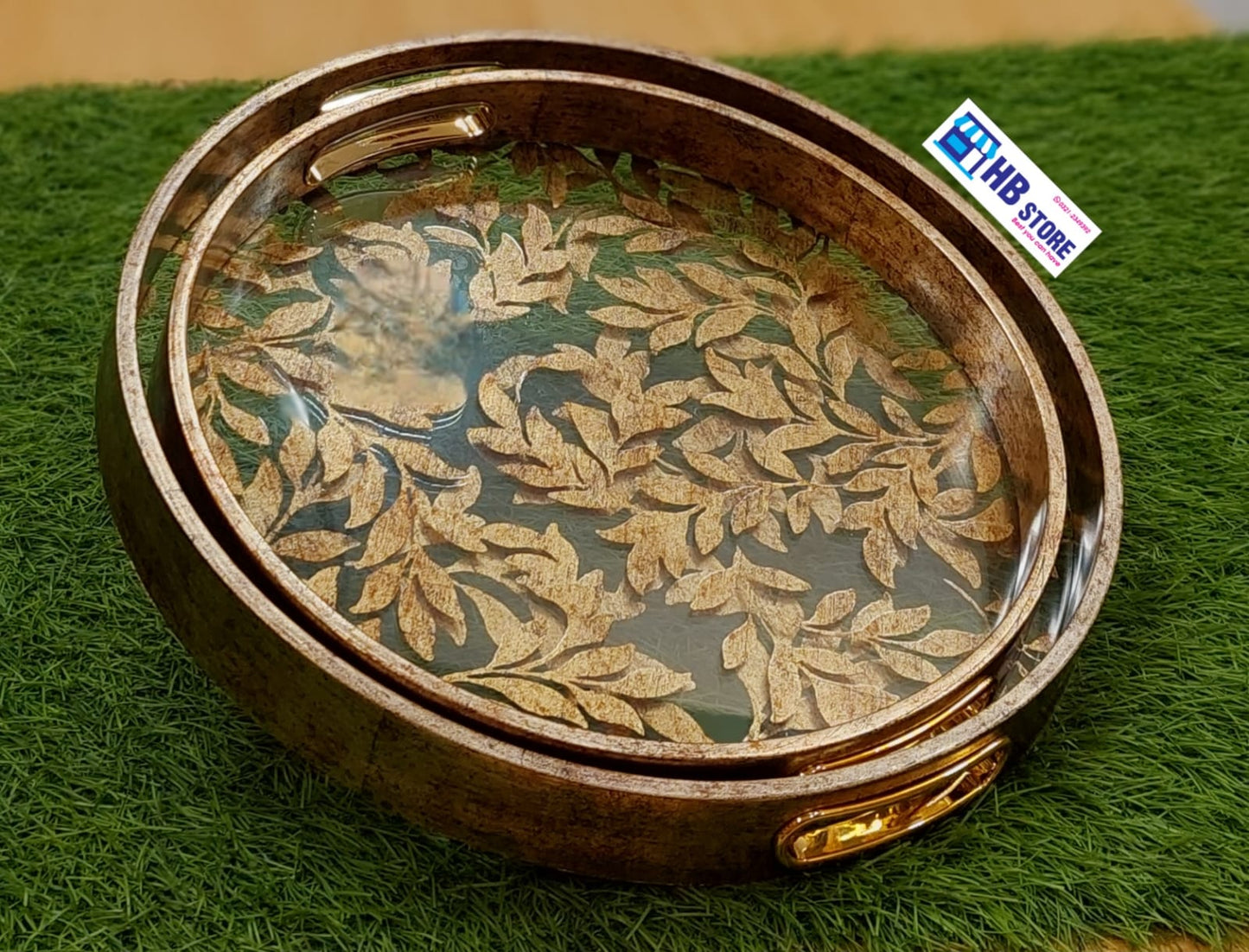 Stylish Oval Trays Set of 2 - Versatile Serving & Home Décor