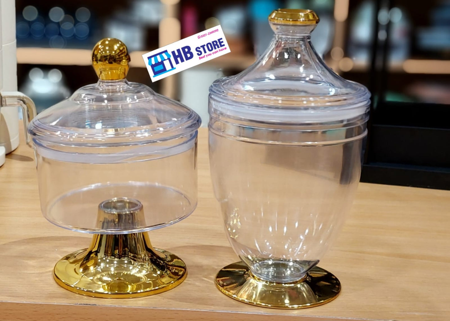 Acrylic Fancy Airtight Stand Jar