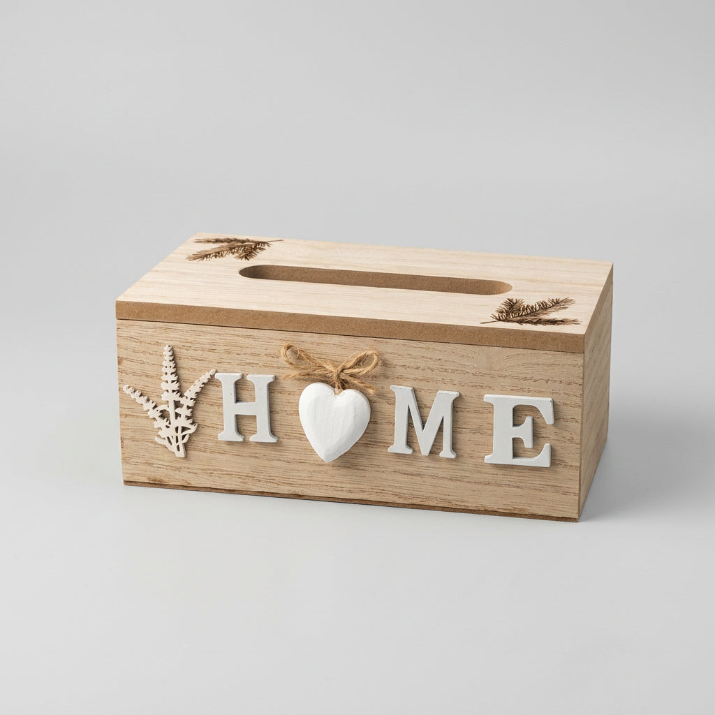 Rustic Wooden Tissue Box Holder
