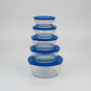 5-Piece Premium Glass Food Storage Bowl Set