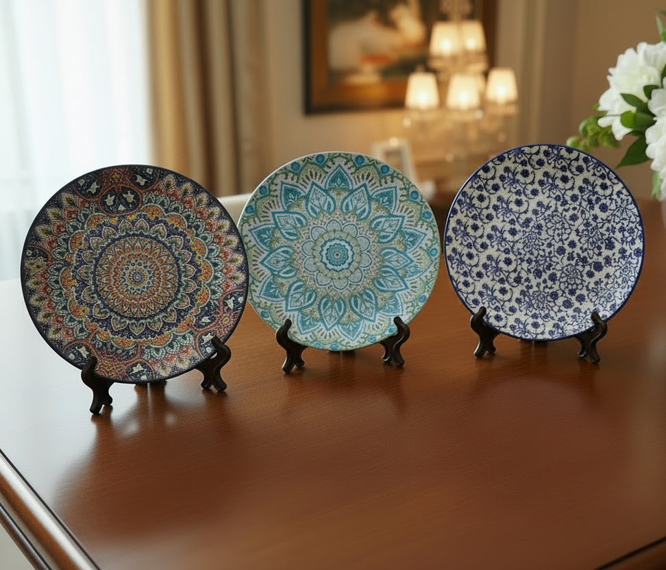 Bohemian Mandala Ceramic Side Plate (10 inches)