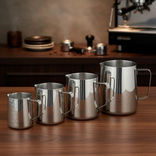 Stainless Steel Milk Frothing Pitcher & Measuring Jug