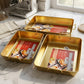 Gold Stainless Steel Rectangular Serving Tray