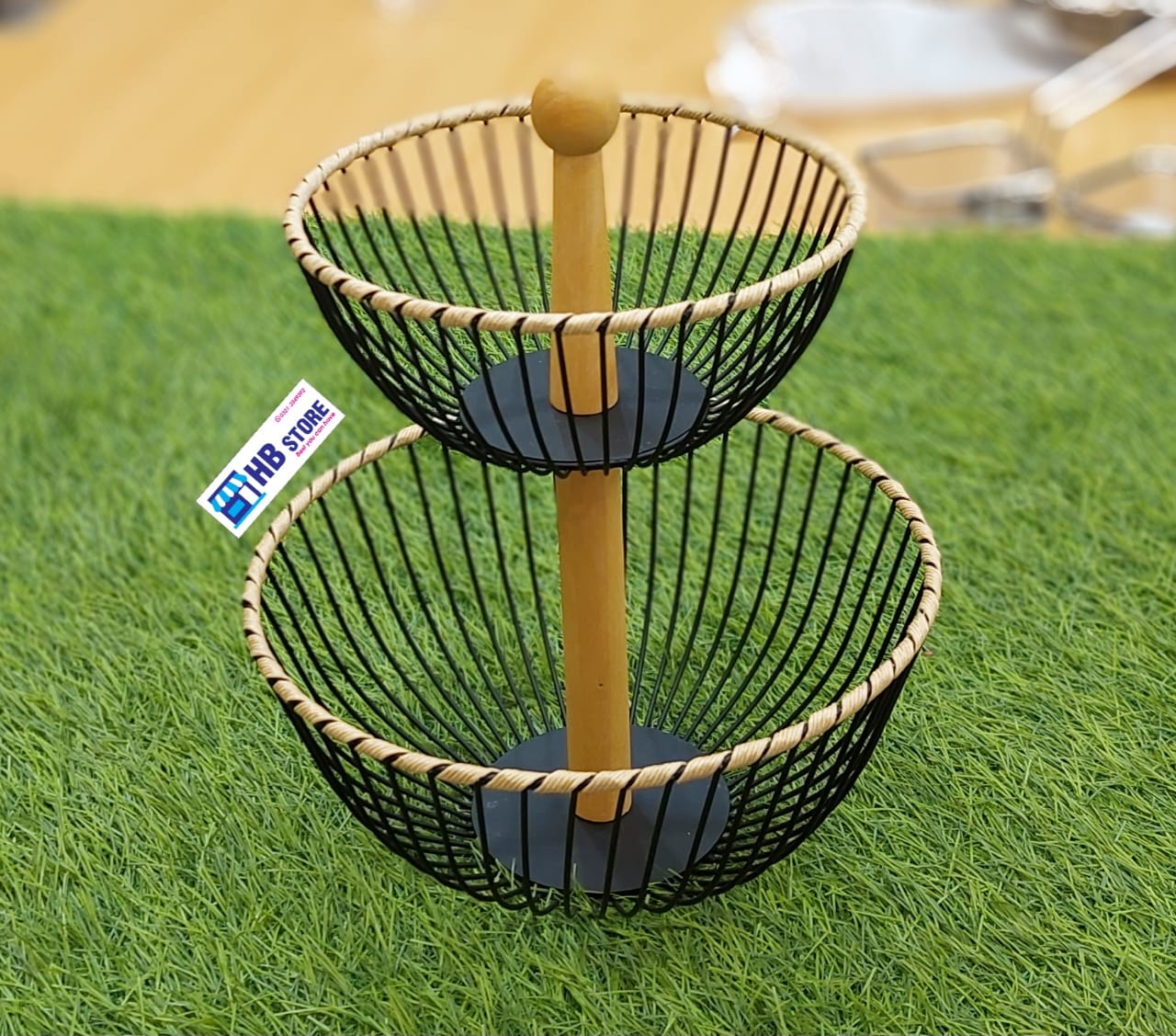 Premium 2-Tier Wire Fruit Basket