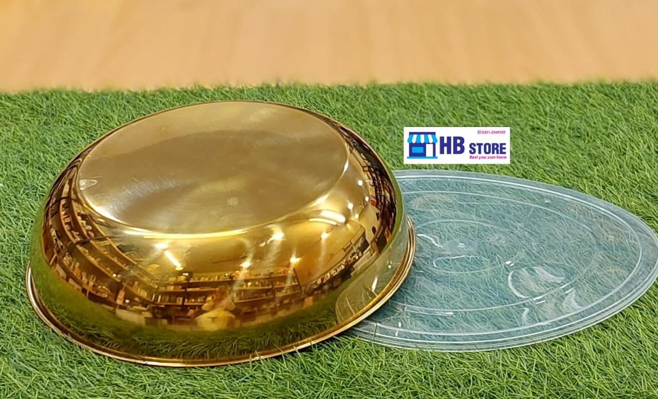 Premium Gold Stainless Steel Serving Bowl with Airtight Lid