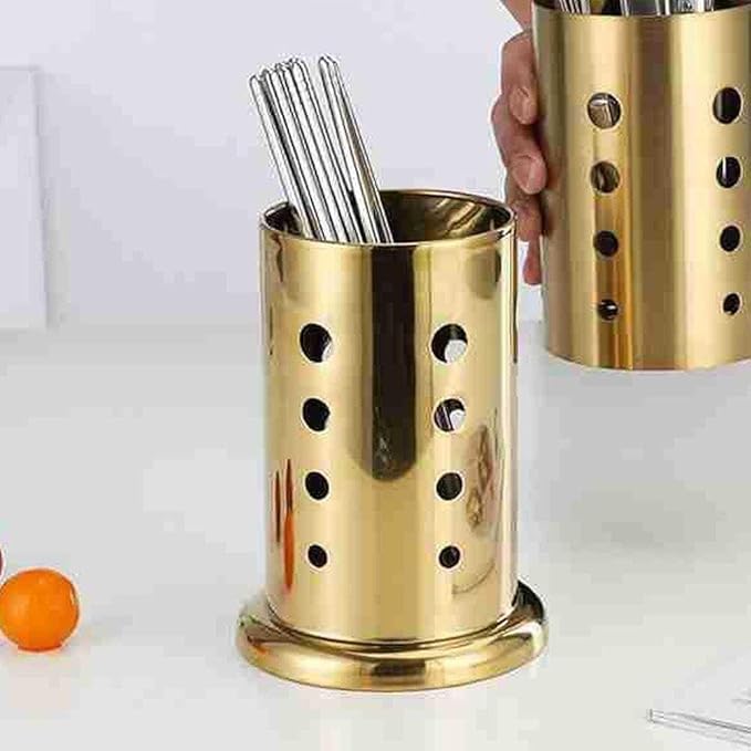 Golden Cutlery Holder