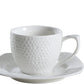 Ceramic White Design Cup Saucer Set