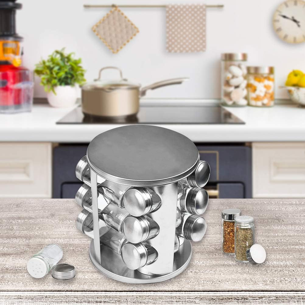 12pcs Rotating Spice Rack