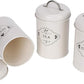 Tea Sugar Coffee Metal Jar Set