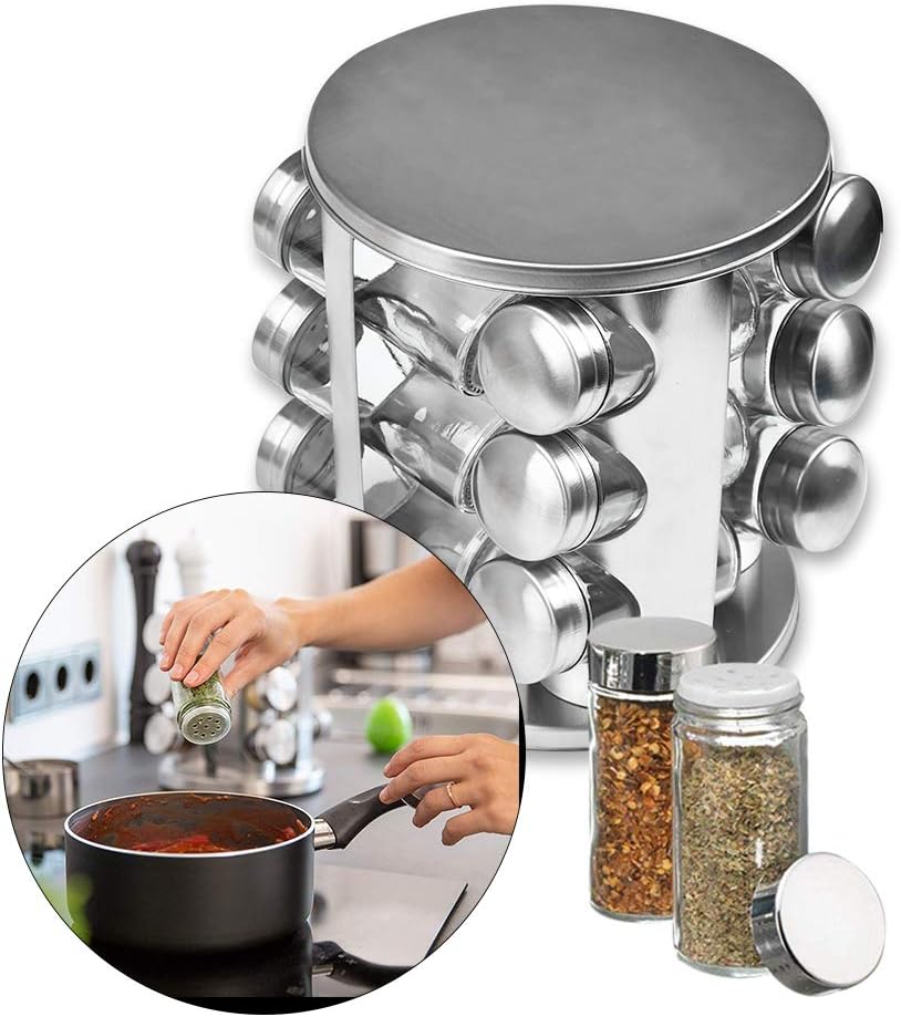 12pcs Rotating Spice Rack