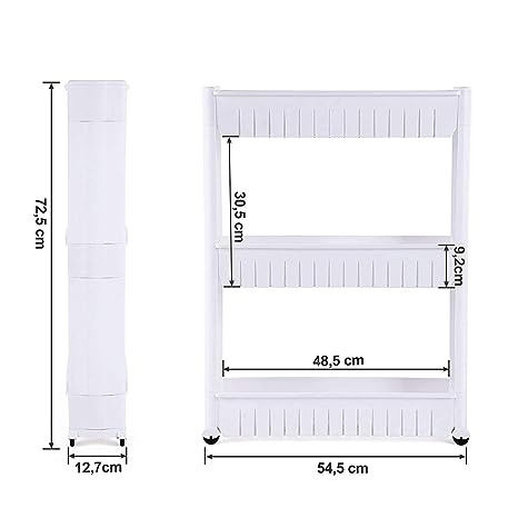 3 Layer Corner Shelf Trolley