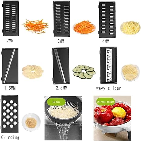 Multi Functional Vegetable Cutter With Drainer Bowl