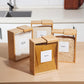 2Kg Premium Wooden Acrylic Kitchen Cereal Jar