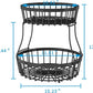 Two Tier Detachable Golden Metal Snack Storage