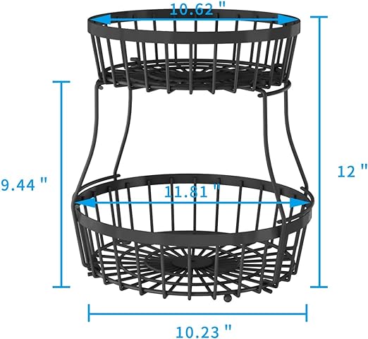 Two Tier Detachable Golden Metal Snack Storage