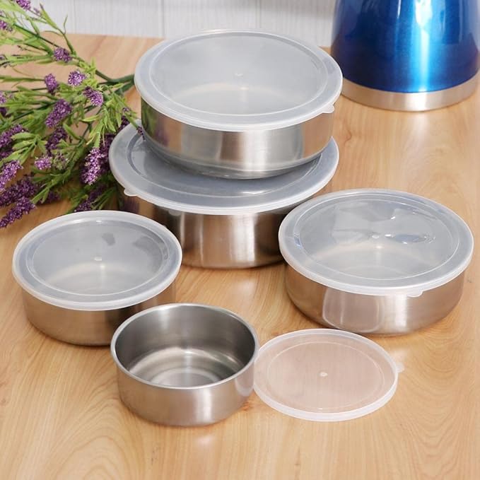 5Pcs Steel Bowl Lid