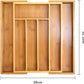 Wooden Material Extendable Cutlery Tray & Draws Organizer