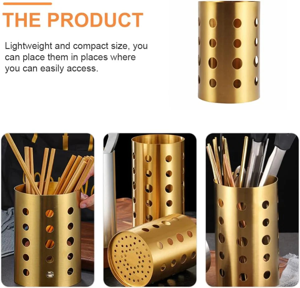 Golden Cutlery Holder