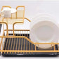 Aluminium Gold Black Dish Rack
