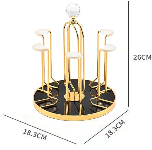 Leefasy Cup Rack Wrought Iron Modern Table Holder for Glass