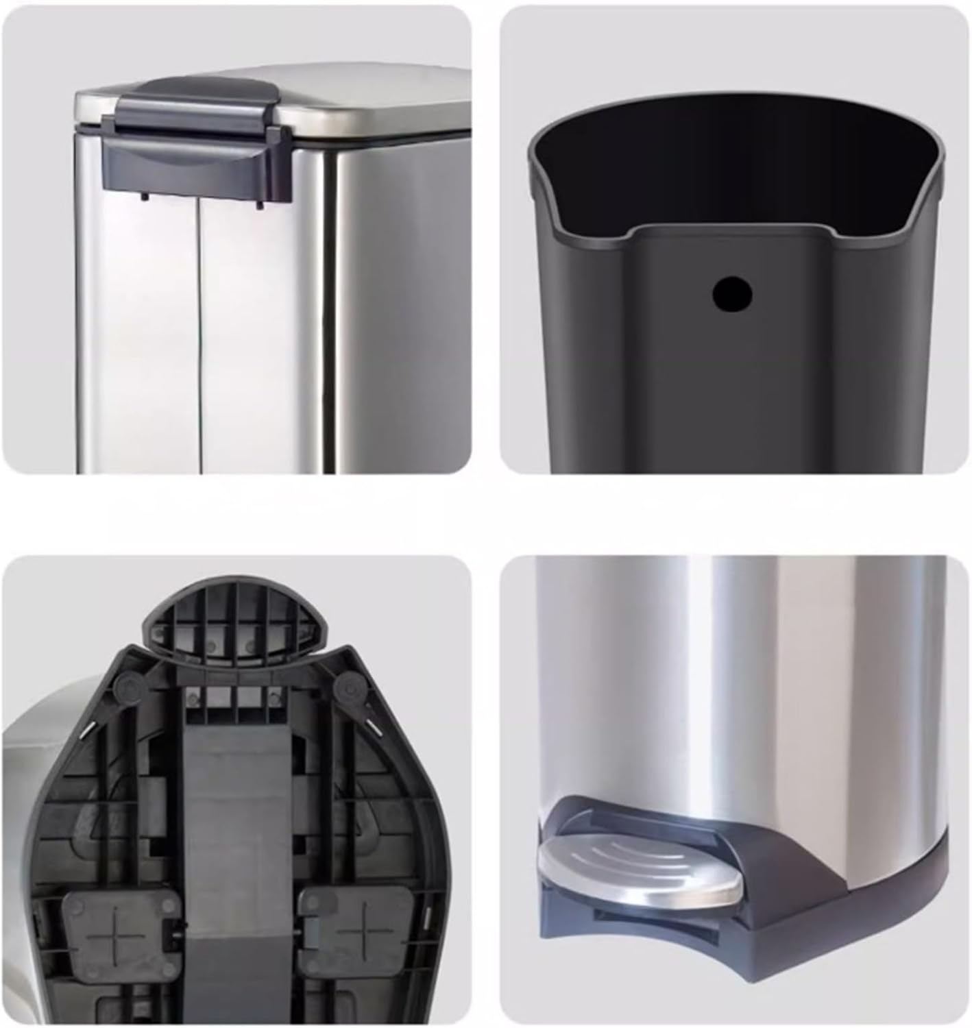 12L Trash Can Fingerprint Resistant Stainless Steel