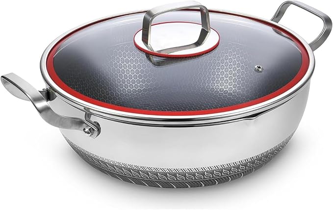 HoneyComb Lazer Karahi With Lid