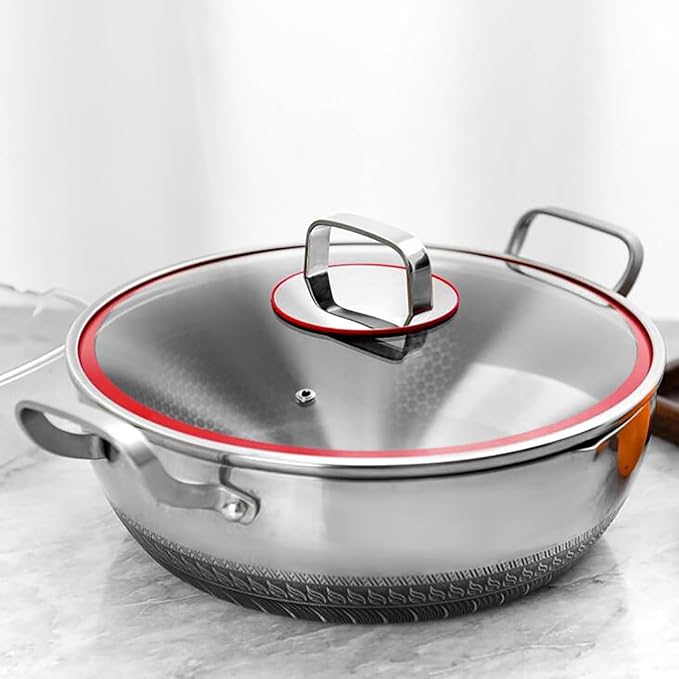 HoneyComb Lazer Karahi With Lid