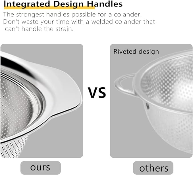 Stainless Steel Colander Set with Handle