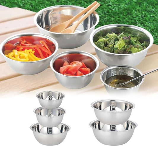 5Pcs Steel Mixing Bowl Set