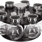 8PCS SPICE RACK ORGANIZER IN REVOLVING BASE
