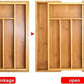 Wooden Material Extendable Cutlery Tray & Draws Organizer