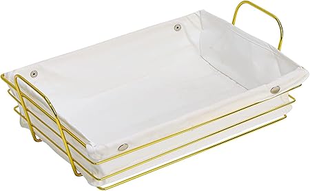 Golden Metal Bread Basket