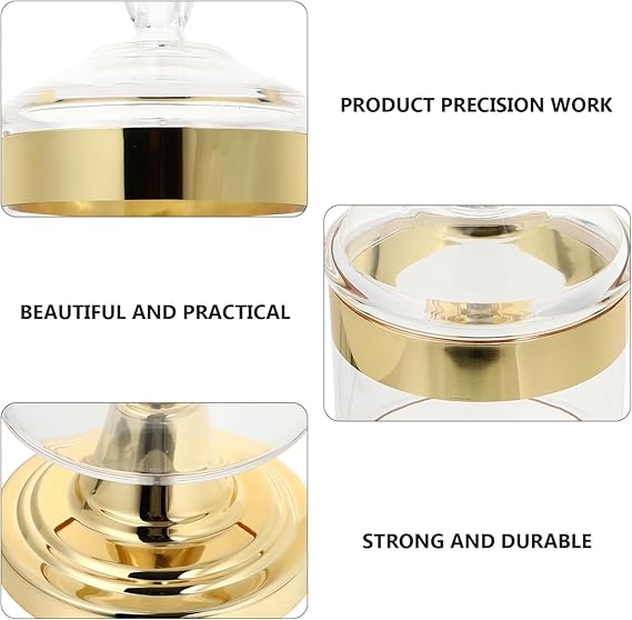 3Pcs Golden Line Acrylic Jar Set