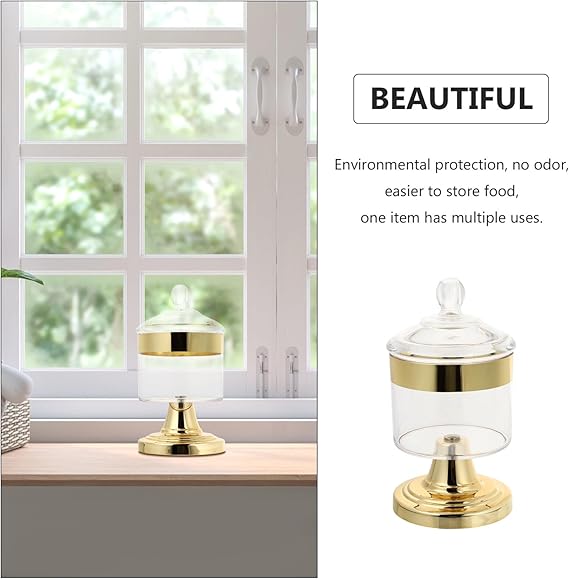 3Pcs Golden Line Acrylic Jar Set