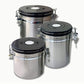 3Pcs Stainless Steel Airtight Jar With Spoon