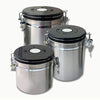 3Pcs Stainless Steel Airtight Jar With Spoon