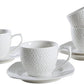 Ceramic White Design Cup Saucer Set