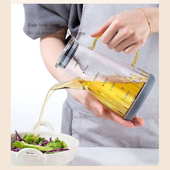 Glass Oil Bottle With Color Handle