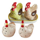 Ceramic Material Chicken Style Salt Pepper Set