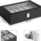 12-Slot Watch Box With Glass Lid