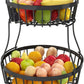 Two Tier Detachable Golden Metal Snack Storage