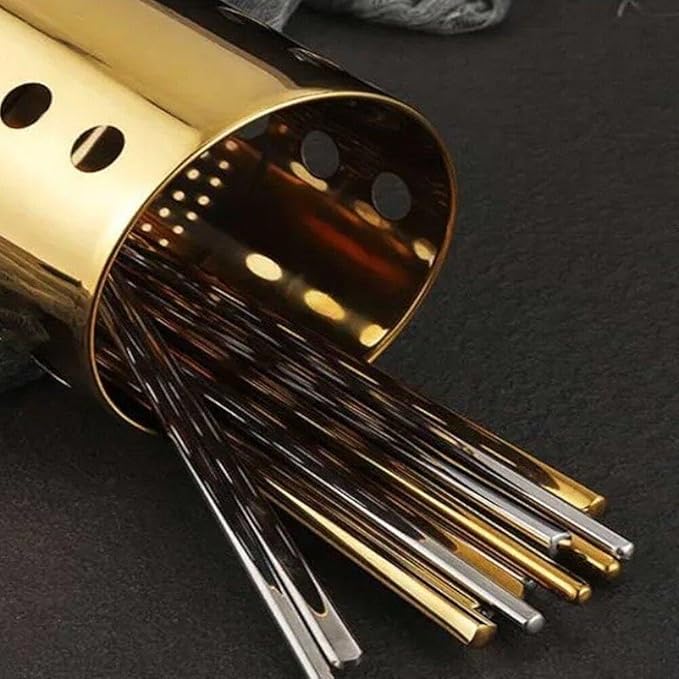 Golden Cutlery Holder