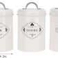 Tea Sugar Coffee Metal Jar Set