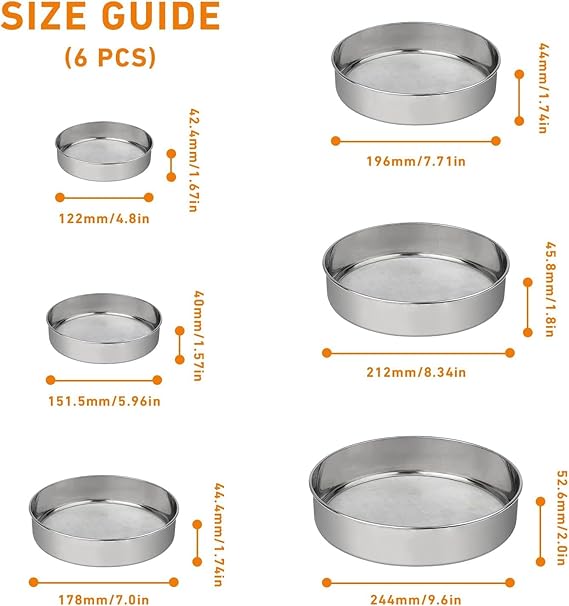 6Pcs Strainer Set